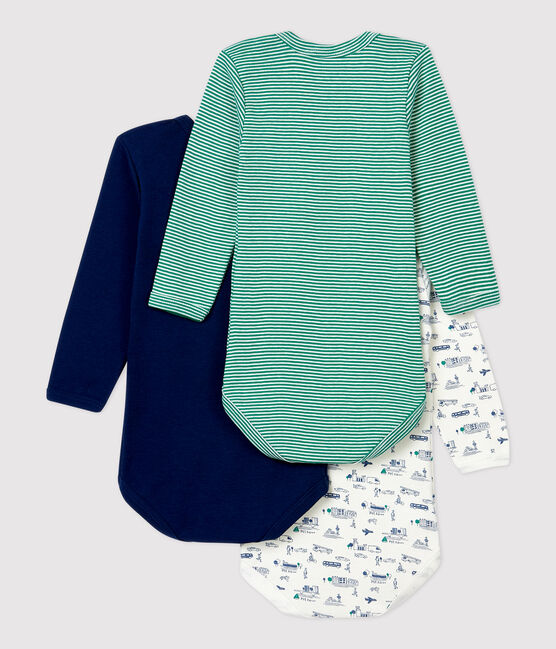 Lot de 3 bodies manches longues bébé en coton variante 1